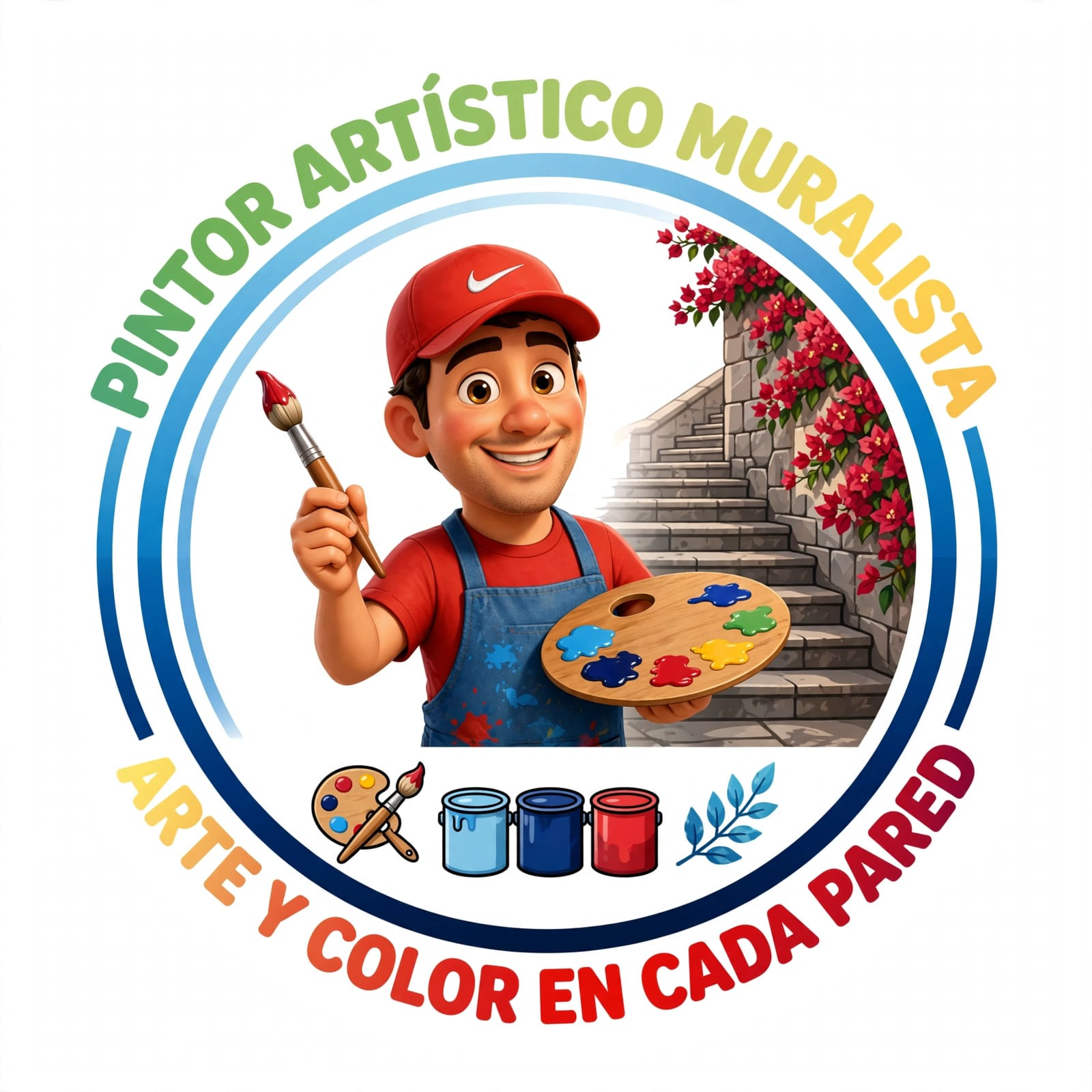 Logotipo Pintor Artístico Muralista
